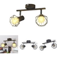 The Living Store Deckenstrahler mit 2 LED-Glühlampen Industrie-Stil Drahtschirm - Deckenleuchten The Living Store Deckenstrahler mit 2 LED-Glühlampen Industrie-Stil Drahtschirm - Deckenleuchten von THE LIVING STORE