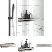 The Living Store Duschablage 30x10x6 cm Gebürsteter Edelstahl 304 - Regalsysteme von THE LIVING STORE
