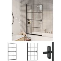 The Living Store - Duschkabine esg 80x140 cm Schwarz - Duschkabinen & -türen von THE LIVING STORE