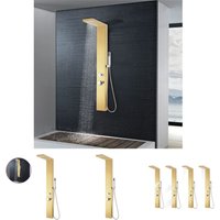 Duschpaneel-System Edelstahl 201 Golden - Badewannen- & Duschdüsen - The Living Store von THE LIVING STORE