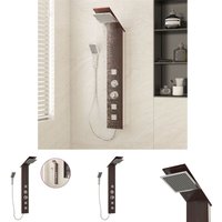 The Living Store - Duschpaneel-System Glas Braun - Badewannen- & Duschdüsen von THE LIVING STORE