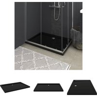 The Living Store Duschtasse abs Rechteckig Schwarz 80x110 cm - Duschwannen - Schwarz von DOC&ET²