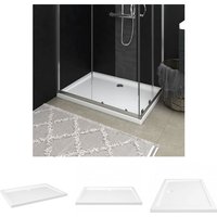 The Living Store Duschtasse abs Rechteckig Weiß 70x100 cm - Duschwannen - Weiß von DOC&ET²