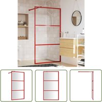 The Living Store Duschwand für Begehbare Dusche mit ESG Klarglas Rot 100x195 cm - Duschwand - Begehbarer Duschraum - ESG Glas - Duschkabine The Living Store Duschwand für Begehbare Dusche mit ESG Klarglas Rot 100x195 cm - Duschwand - Begehbarer Duschraum - ESG Glas - Duschkabine von THE LIVING STORE