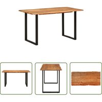 The Living Store - Esstisch 140×70×76 cm Akazie-Massivholz - Industrieller Esstisch - Esstisch Massiv Holz - Holztisch - Eßtisch - Wohnzimmer The Living Store - Esstisch 140×70×76 cm Akazie-Massivholz - Industrieller Esstisch - Esstisch Massiv Holz - Holztisch - Eßtisch - Wohnzimmer von THE LIVING STORE
