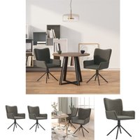 The Living Store Esszimmerstühle 2 Stk. Drehbar Dunkelgrau Samt - Esszimmerstühle von THE LIVING STORE