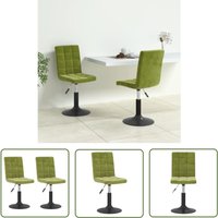 The Living Store Esszimmerstühle 2 Stk. Drehbar Hellgrün Samt - Esszimmerstühle - Drehbare Stühle - Samtstühle - Stühle Hellgrün - Moderne Stühle von THE LIVING STORE