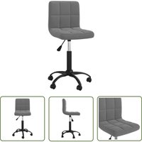 The Living Store - Esszimmerstuhl Drehbar Dunkelgrau Samt - Esszimmerstuhl - Drehbares Stuhl - Samtsessel - Grau Stuhl - Sitz Höhenverstellbar von THE LIVING STORE