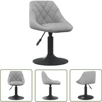 The Living Store - Esszimmerstuhl Hellgrau Samt - Drehstuhll - Esszimmerstuhl - Samtsitz - Höhenverstellbar - Bürostuhl von THE LIVING STORE