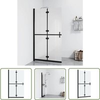 The Living Store - Faltbare begehbare Duschwand ESG-Glas mattiert 120x190 cm - Dusche - Duschwand - ESG-Glas - Faltbar - Dusche Tür von THE LIVING STORE