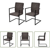 The Living Store - Freischwinger 2 Stk. Braun Kunstleder - Freischwinger - Esszimmerstühle - Stuhl Braun - Leder Sessel - Designer Stuhl The Living Store - Freischwinger 2 Stk. Braun Kunstleder - Freischwinger - Esszimmerstühle - Stuhl Braun - Leder Sessel - Designer Stuhl von THE LIVING STORE