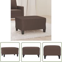 The Living Store Fußhocker Braun 70x55x41 cm Kunstleder - Polsterhocker - Sitzhocker - Fußhocker - Kunstleder Möbel - Braun von THE LIVING STORE