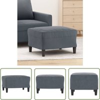 The Living Store Fußhocker Dunkelgrau 60x50x41 cm Samt - Samtsessel - Hocker Grau - Sitzsack Dunkelgrau - Polsterhocker - Couchtisch Hocker von THE LIVING STORE