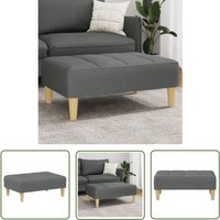 The Living Store Fußhocker Dunkelgrau 77x55x31 cm Stoff - Sitzsack - Hocker - Fußhocker - Wohnzimmer Dekoration - Grau von THE LIVING STORE