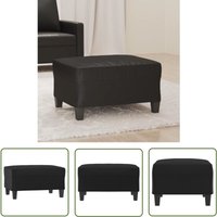 Fußhocker Schwarz 70x55x41 cm Kunstleder - Sitzsack - Hocker - Fußhocker - Schwarzer Hocker - Kunstledersitzsack - The Living Store von THE LIVING STORE