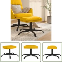The Living Store Fußhocker Senfgelb 60x60x36 cm Samt - Samtsessel - Hocker - Beistelltisch - Sessel Mit Armlehnen - Lounge Chair von THE LIVING STORE