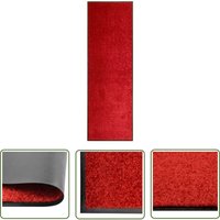 The Living Store - Fußmatte Waschbar Rot 60x180 cm - Innenfußmatte - Außenfußmatte - Türmatte - Waschebene - Anti-Rutschmatte von THE LIVING STORE