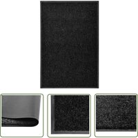 The Living Store - Fußmatte Waschbar Schwarz 60x90 cm - Teppich - Fußmatte - Türmatte - Innenraumdekoration - Outdoor-Dekoration von THE LIVING STORE