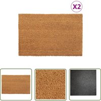 The Living Store Fußmatten 2 Stk. Natur 40x60 cm Kokosfaser Getuftet - Kokosfußmatte - Türmatte - Eingangsmatte - Rutschfest - Outdoor Matten The Living Store Fußmatten 2 Stk. Natur 40x60 cm Kokosfaser Getuftet - Kokosfußmatte - Türmatte - Eingangsmatte - Rutschfest - Outdoor Matten von THE LIVING STORE