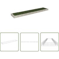 The Living Store - Gabionen-Hochbeet Verzinkter Stahl 500x100x20 cm - Stabiles Hochbeet - Gabionenpflanze - Gartendekoration - Stahltank von THE LIVING STORE