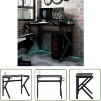 The Living Store - Gaming-Schreibtisch mit K-Gestell Schwarz 90x60x75 cm - Gaming Schreibtisch - Gamer Schreibtisch - Bürostuhl - Home Office von THE LIVING STORE