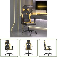 The Living Store Gaming-Stuhl Schwarz und Golden Kunstleder - Gaming-Stuhl - PC-Chair - Gamer Chair - Bürostuhl - Schreibtischstuhl The Living Store Gaming-Stuhl Schwarz und Golden Kunstleder - Gaming-Stuhl - PC-Chair - Gamer Chair - Bürostuhl - Schreibtischstuhl von THE LIVING STORE