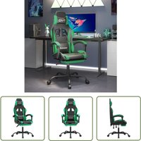 The Living Store Gaming-Stuhl mit Fußstütze Drehbar Schwarz & Grün Kunstleder - Gaming Stuhl - Gamer Chair - PC Stuhl - Schreibtischstuhl The Living Store Gaming-Stuhl mit Fußstütze Drehbar Schwarz & Grün Kunstleder - Gaming Stuhl - Gamer Chair - PC Stuhl - Schreibtischstuhl von THE LIVING STORE
