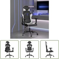 The Living Store Gaming-Stuhl mit Massagefunktion Schwarz und Weiß Kunstleder - Gaming-Stuhl - Gamer Chair - Bürostuhl - Schreibtischstuhl The Living Store Gaming-Stuhl mit Massagefunktion Schwarz und Weiß Kunstleder - Gaming-Stuhl - Gamer Chair - Bürostuhl - Schreibtischstuhl von THE LIVING STORE