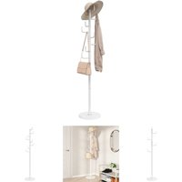 The Living Store - Garderobenständer Weiß 183 cm Pulverbeschichtetes Eisen - Kleiderhaken & Garderobenständer - Weiß von THE LIVING STORE