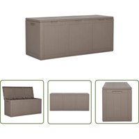 Garten-Aufbewahrungsbox 270 l Braun pp Rattan - Gartenbox - Aufbewahrungsbox - Outdoor Box - Gartenschuppen - Wetterfest - The Living Store Garten-Aufbewahrungsbox 270 l Braun pp Rattan - Gartenbox - Aufbewahrungsbox - Outdoor Box - Gartenschuppen - Wetterfest - The Living Store von THE LIVING STORE