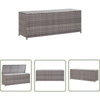 The Living Store Garten-Auflagenbox Grau 150x50x60 cm Poly Rattan - Gartenaufbewahrung - Sitzbank - Gartenkiste - Outdoor Möbel - Rattan Gartenmöbel The Living Store Garten-Auflagenbox Grau 150x50x60 cm Poly Rattan - Gartenaufbewahrung - Sitzbank - Gartenkiste - Outdoor Möbel - Rattan Gartenmöbel von THE LIVING STORE