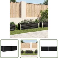 The Living Store - Garten-Hochbeet Anthrazit 160 x 40 x 45 cm Verzinkter Stahl - Gartenhochbeet - Metallhochbeet - Balkonbepflanzung - Terrasse The Living Store - Garten-Hochbeet Anthrazit 160 x 40 x 45 cm Verzinkter Stahl - Gartenhochbeet - Metallhochbeet - Balkonbepflanzung - Terrasse von THE LIVING STORE