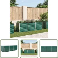 The Living Store Garten-Hochbeet Verzinkter Stahl 240x80x77 cm Grün - Gartenhochbeet - Metallhochbeet - Stahlteich - Balkonbepflanzung - Terrasse von THE LIVING STORE
