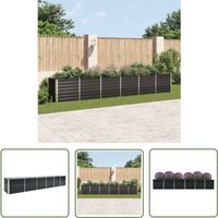 The Living Store - Garten-Hochbeet Verzinkter Stahl 480x80x77 cm Anthrazit - Hochbeet - Gartenhochbeet - Stahlteich - Pflanzenbehälter The Living Store - Garten-Hochbeet Verzinkter Stahl 480x80x77 cm Anthrazit - Hochbeet - Gartenhochbeet - Stahlteich - Pflanzenbehälter von THE LIVING STORE
