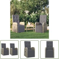 The Living Store Garten-Liegestühle mit Kissen 2 Stk. Grau Poly Rattan - Gartenstuhl - Liegesessel - Outdoor Möbel - Pool Lounge Chair - Rattan Sessel The Living Store Garten-Liegestühle mit Kissen 2 Stk. Grau Poly Rattan - Gartenstuhl - Liegesessel - Outdoor Möbel - Pool Lounge Chair - Rattan Sessel von THE LIVING STORE