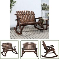 The Living Store - Garten-Schaukelbank 2-Sitzer 123x96x102 cm Massivholz Fichte - Gartenstuhl - Holzmöbel - Gartenmöbel - Schaukelbank - Adirondack von THE LIVING STORE