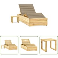 The Living Store - Garten-Sonnenliege mit Tisch und Auflage Kiefer Imprägniert - Gartenliege - Sonnenliege - Liege - Outdoor Möbel - Gartenmöbel The Living Store - Garten-Sonnenliege mit Tisch und Auflage Kiefer Imprägniert - Gartenliege - Sonnenliege - Liege - Outdoor Möbel - Gartenmöbel von THE LIVING STORE