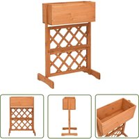 The Living Store - Garten-Spalier mit Blumenkasten Orange 45x30x74 cm Tannenholz - Gartenspazier - Blumengarten - Rankgerüst - Tannenzapfen von THE LIVING STORE