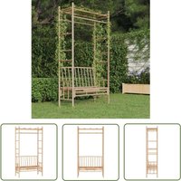 The Living Store Gartenbank mit Pergola 116 cm Bambus - Bambus Gartenbank - Gartenmöbel - Outdoor Möbel - Sitzbank - Pergola The Living Store Gartenbank mit Pergola 116 cm Bambus - Bambus Gartenbank - Gartenmöbel - Outdoor Möbel - Sitzbank - Pergola von THE LIVING STORE