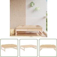 The Living Store - Gartenhocker 120x80 cm Massivholz Kiefer - Gartenstuhl - Holzsessel - Gartenlounge - Gartenmöbeln - Rattan Sessel The Living Store - Gartenhocker 120x80 cm Massivholz Kiefer - Gartenstuhl - Holzsessel - Gartenlounge - Gartenmöbeln - Rattan Sessel von THE LIVING STORE