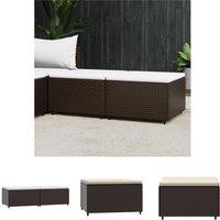 The Living Store - Gartenhocker mit Kissen 2 Stk. Braun Poly Rattan - Gartenhocker - Braun The Living Store - Gartenhocker mit Kissen 2 Stk. Braun Poly Rattan - Gartenhocker - Braun von THE LIVING STORE