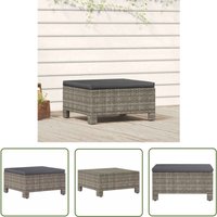 The Living Store - Gartenhocker mit Kissen Grau Poly Rattan - Gartenhocker - Rattan Möbel - Outdoor Furniture - Balkonmöbeln - Terrasse Möblieren The Living Store - Gartenhocker mit Kissen Grau Poly Rattan - Gartenhocker - Rattan Möbel - Outdoor Furniture - Balkonmöbeln - Terrasse Möblieren von THE LIVING STORE