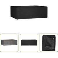 Gartenmöbel-Abdeckung 12 Ösen 230x165x80 cm Rechteckig - Gartendecke - Gartenmöbelschutzhülle - Rattanmöbel Abdecken - Wetterfest - UV-beständig von THE LIVING STORE