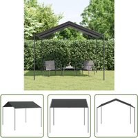 The Living Store - Gartenpavillon Anthrazit 3x3 m Stahl und Stoff - Gartenzelt - Pavillon - Outdoorüberdachung - Sonnenschutz - Regenschutz von THE LIVING STORE