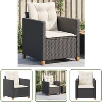 The Living Store - Gartensessel mit Kissen Schwarz Poly Rattan - Gartensessel - Gartenstuhl - Outdoor Möbel - Rattan Stuhl - Polyethylen Furniture von THE LIVING STORE