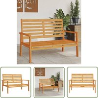 The Living Store - Gartensofa 120 cm Massivholz Akazie - Holzbank - Gartenbank - Outdoor Sofa - Lounge Möbel - Akazienholz von THE LIVING STORE