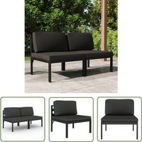 Gartensofa 2-Sitzer mit Kissen Aluminium Anthrazit - Gartensofa - Outdoor Möbel - Lounge Set - Alu Sofa - Anthrazit Sofa - The Living Store Gartensofa 2-Sitzer mit Kissen Aluminium Anthrazit - Gartensofa - Outdoor Möbel - Lounge Set - Alu Sofa - Anthrazit Sofa - The Living Store von THE LIVING STORE