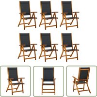 The Living Store Gartenstühle 6 Stk. Klappbar Massivholz Akazie und Textilene - Gartensaßsessel - Gartenstühle - Holzstühle - Outdoor Möbel The Living Store Gartenstühle 6 Stk. Klappbar Massivholz Akazie und Textilene - Gartensaßsessel - Gartenstühle - Holzstühle - Outdoor Möbel von THE LIVING STORE