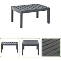The Living Store - Gartentisch Anthrazit 78x55x38 cm Kunststoff - Gartentisch - Outdoor Möbel - Plastiktisch - Balkontisch - Terrassenmöbel von THE LIVING STORE
