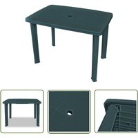The Living Store - Gartentisch Grün 101 x 68 x 72 cm Kunststoff - Gartentisch - Plastiktisch - Outdoortisch - Gartenmöbel - Terrasse von THE LIVING STORE